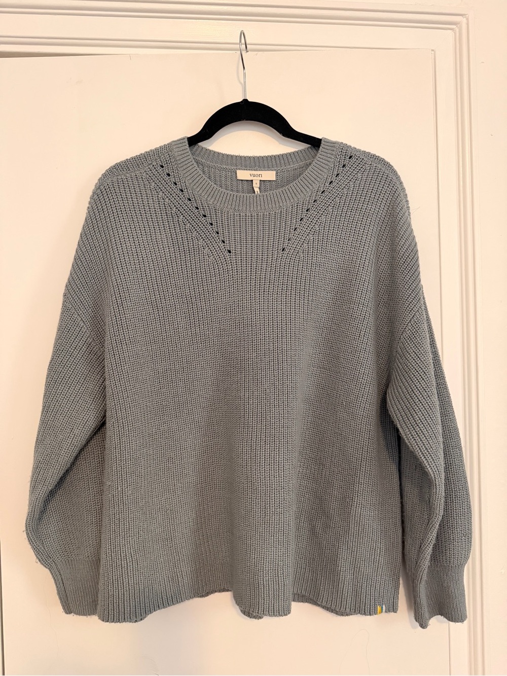 Vuori Heather Gray Crewneck Knit Sweater